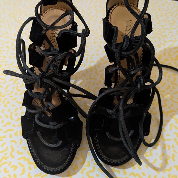 YSL Tom Ford for Yves St Laurent Velvet Gladiator Heels 37 - Picture 5 of 11